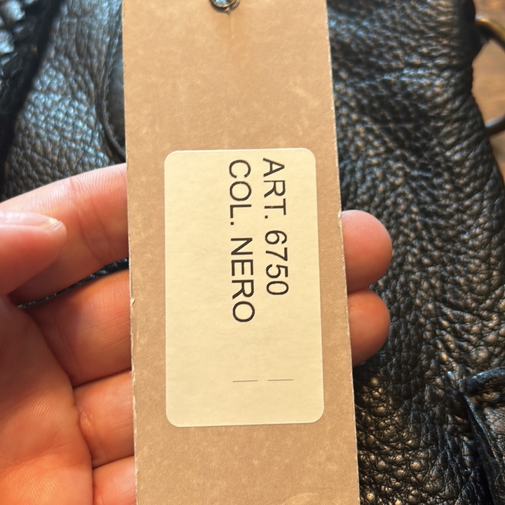 Civico 93 Nadira fine Italian black leather shoulder bag NWT - Picture 9 of 10